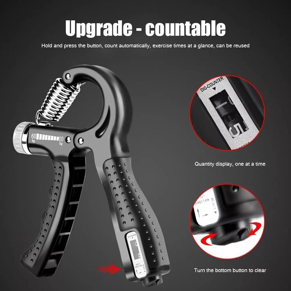 Adjustable R-Shaped Spring Hand Gripper — Strengthen Your Grip Anywhere