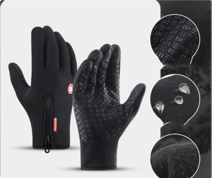 Polar Fleece Riding Gloves — Warm, Stylish & Anti-Skid