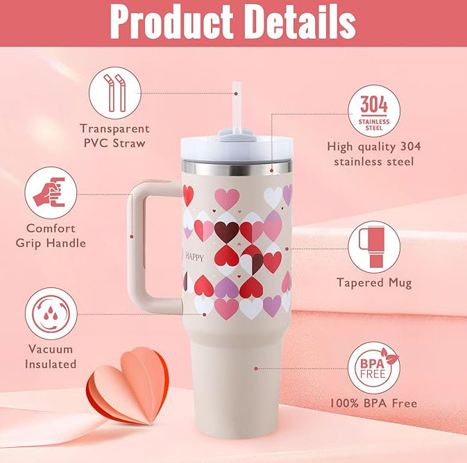 40oz Insulated Tumbler | Perfect Valentine’s Gift for Lovers